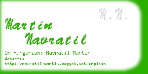 martin navratil business card